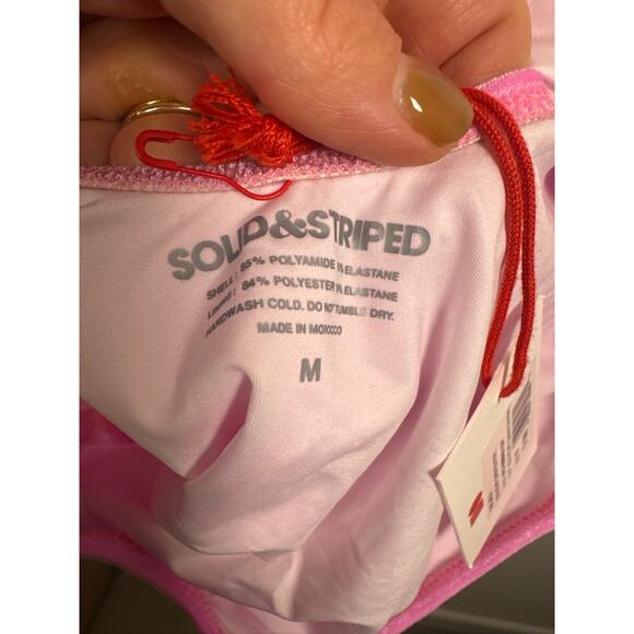 Solid & Striped The Luela One Piece in Solid Velvet Carnation Pink, Med, NWT - Picture 3 of 8